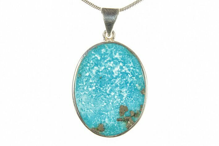 Persian Turquoise Pendant (Necklace) - Sterling Silver #279275